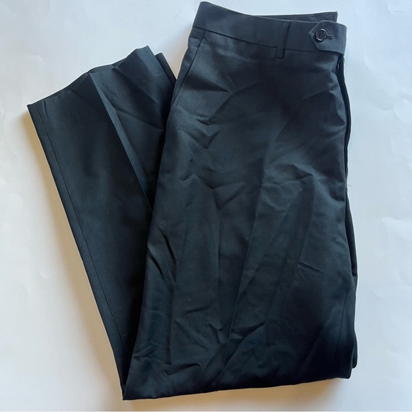 Giorgio Fiorelli Mens 38 Superlux Super Fine No Pleat Pants Black Dress Business - Picture 1 of 7